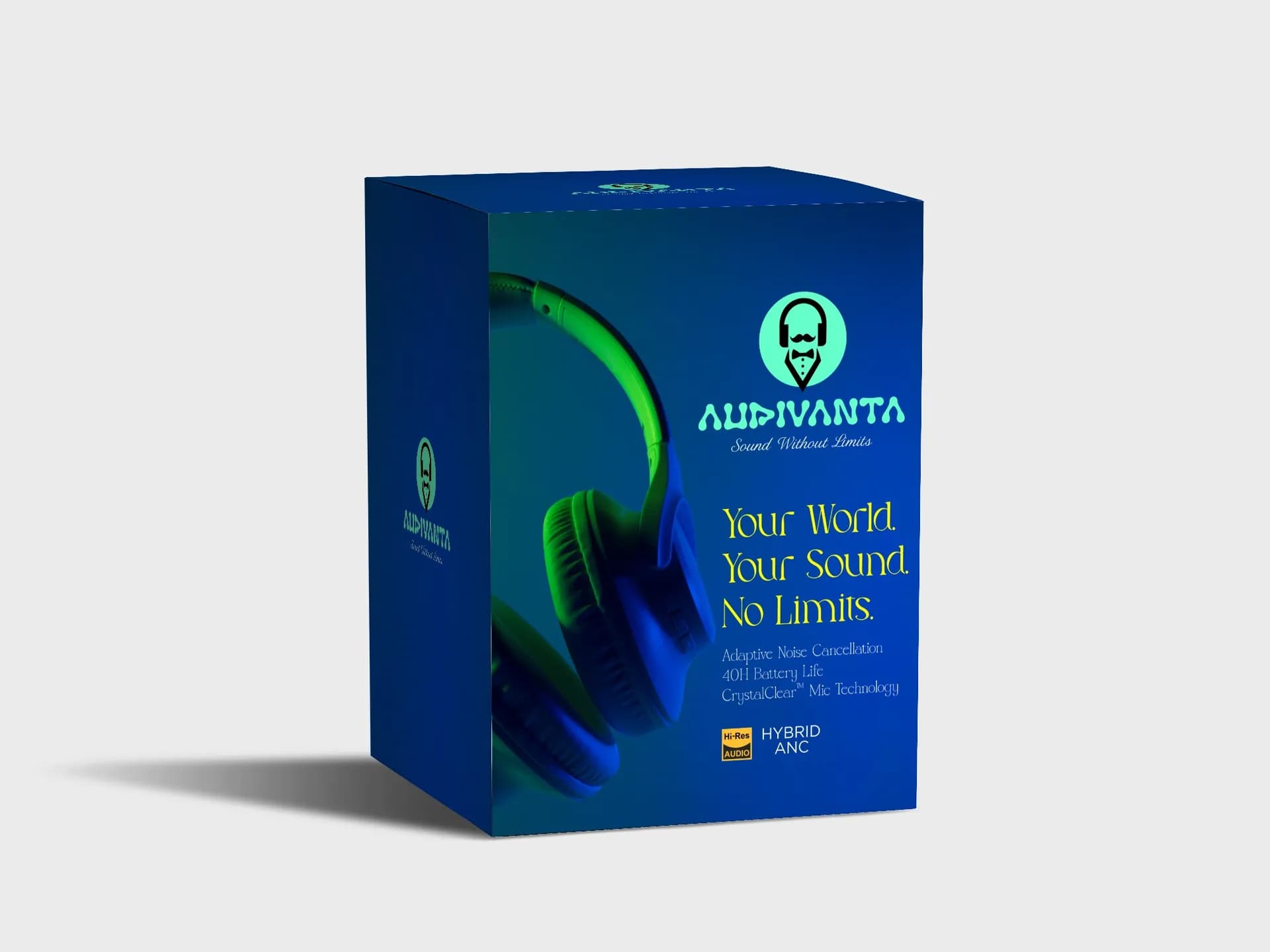 Audivanta headphones packaging design