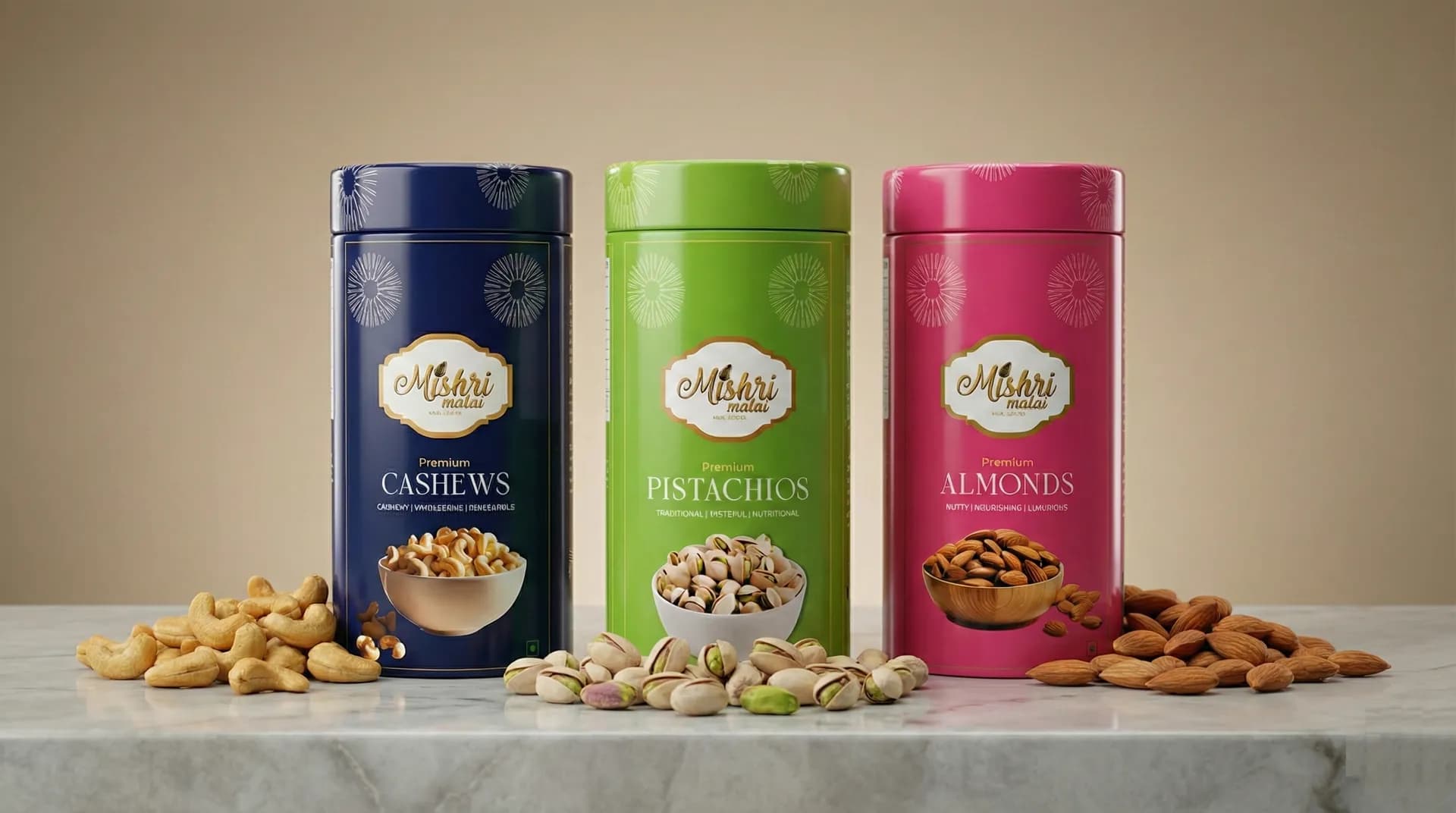 Mishri Malai dry fruit gifting tin box