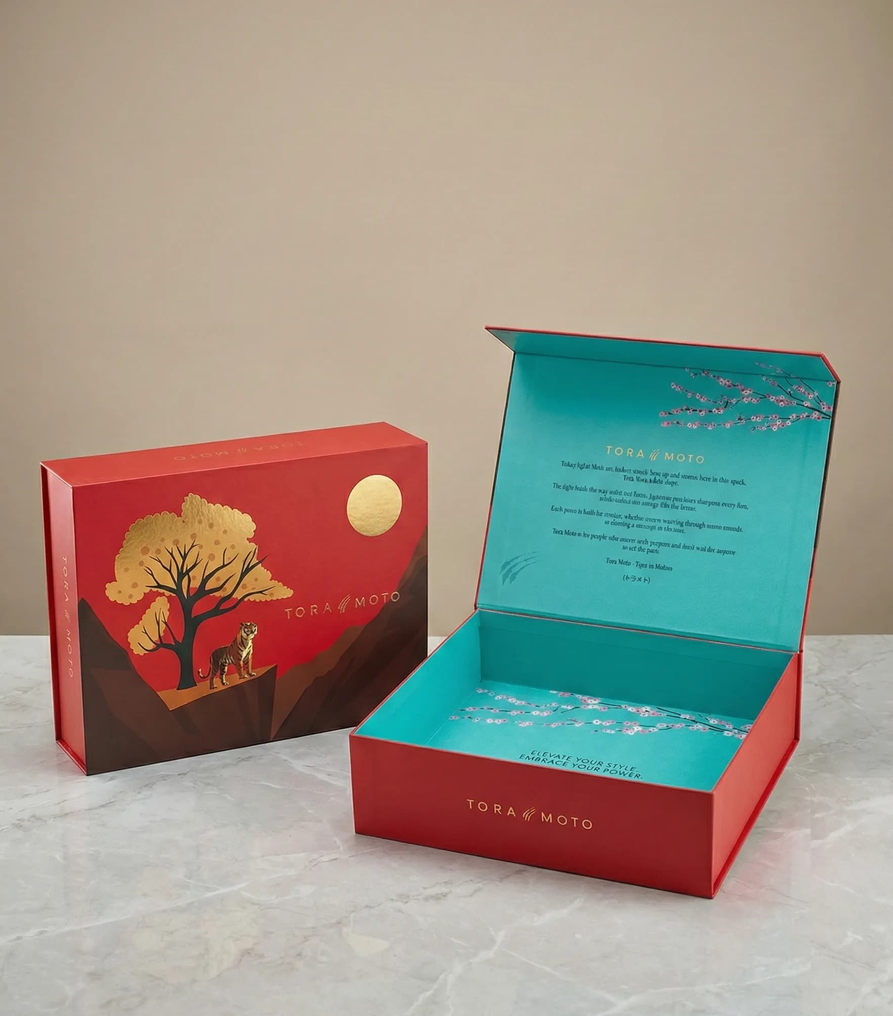 Tora Moto premium fashion packaging box