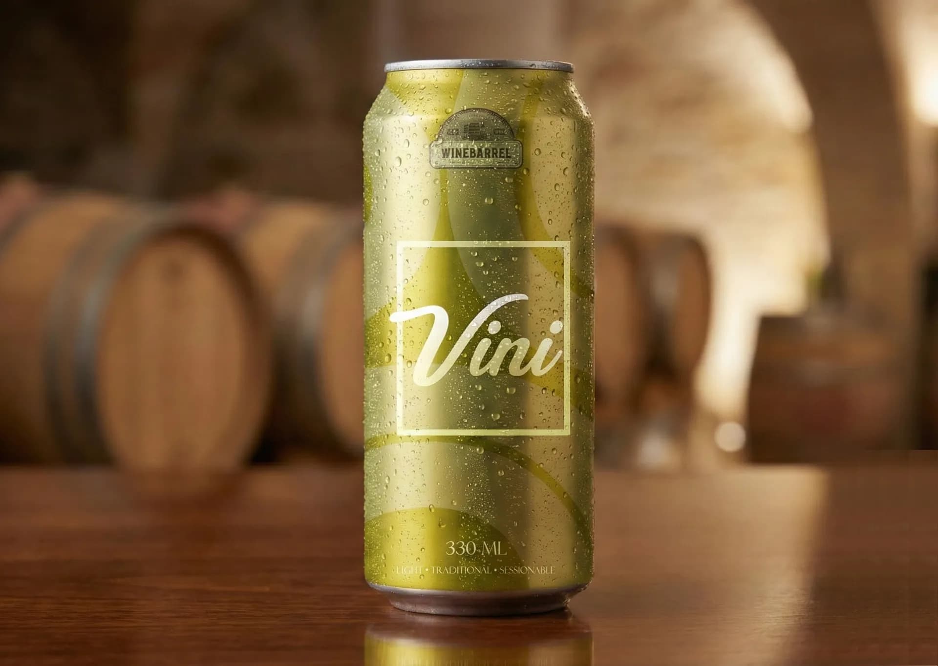 Vini beer can packaging design