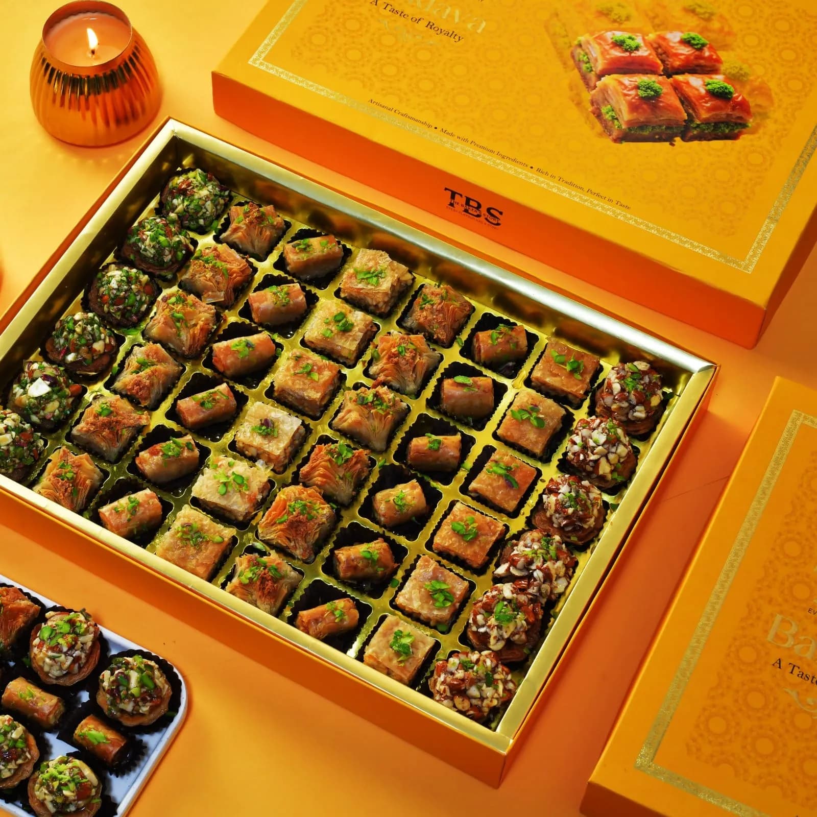 TBS Baklava, A Taste of Royalty box in gold