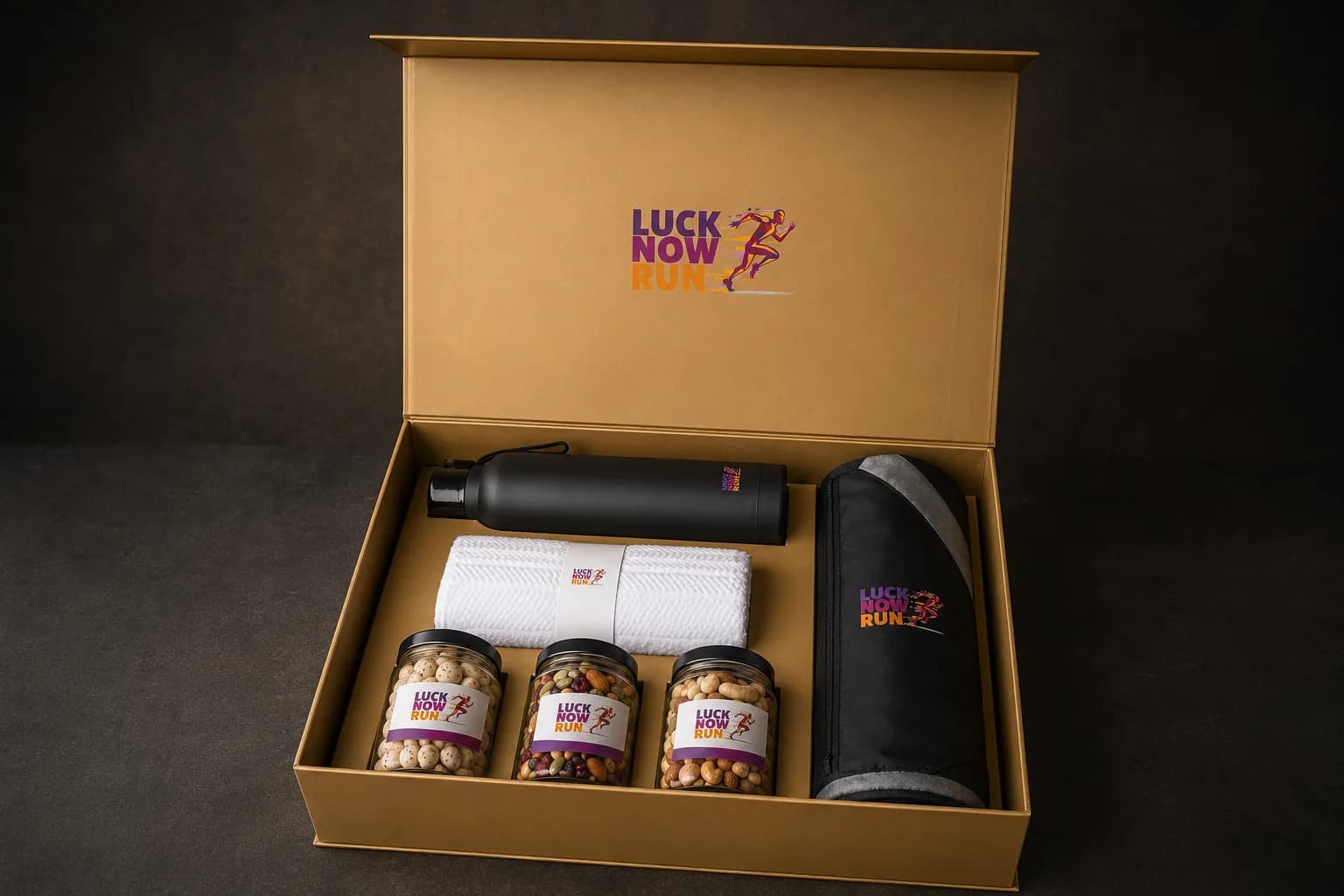 Lucknow Run corporate gift box detail view