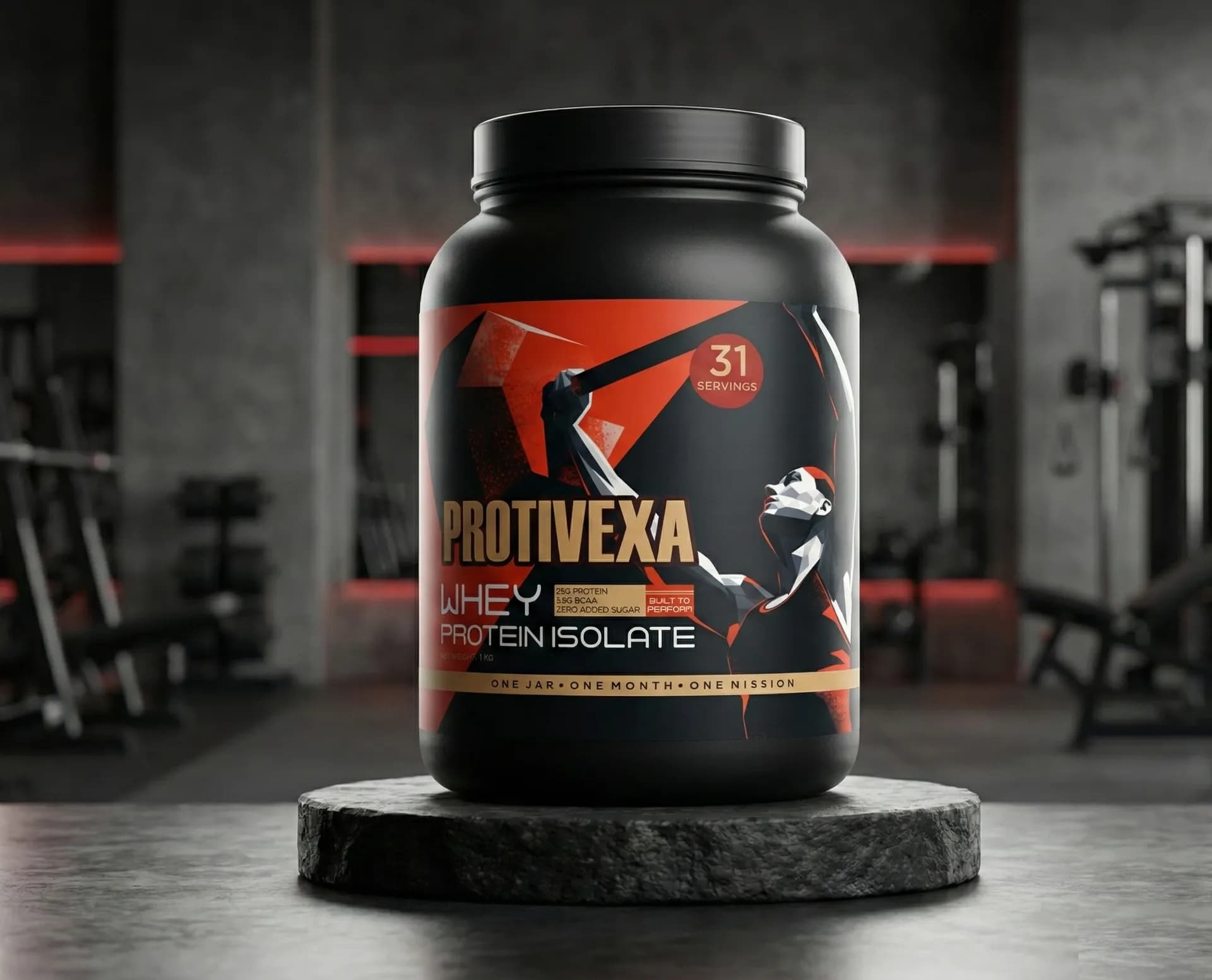 Protivexa whey protein packaging design